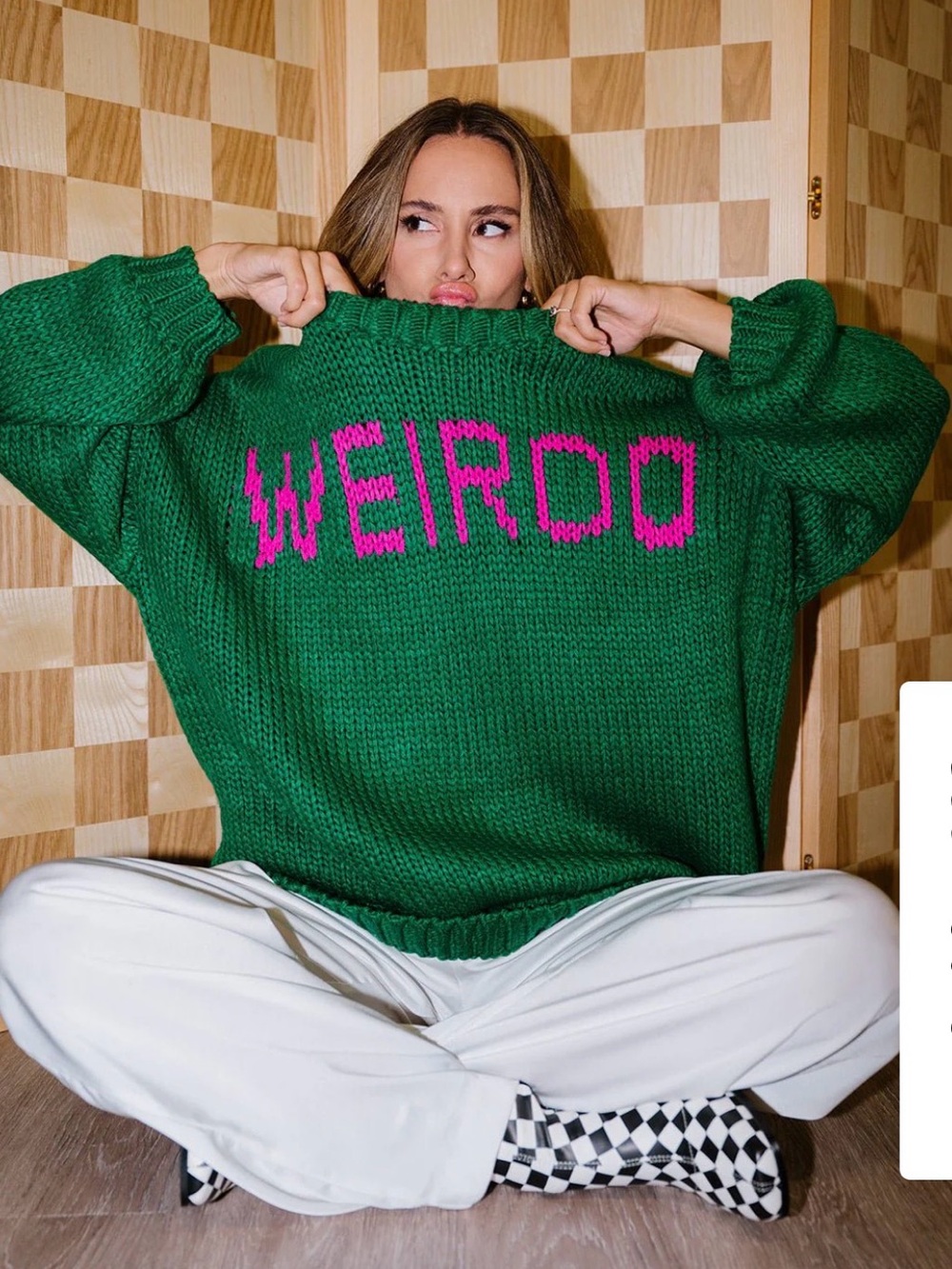 Lala "I'm a Weirdo" Slouchy Knit Sweater